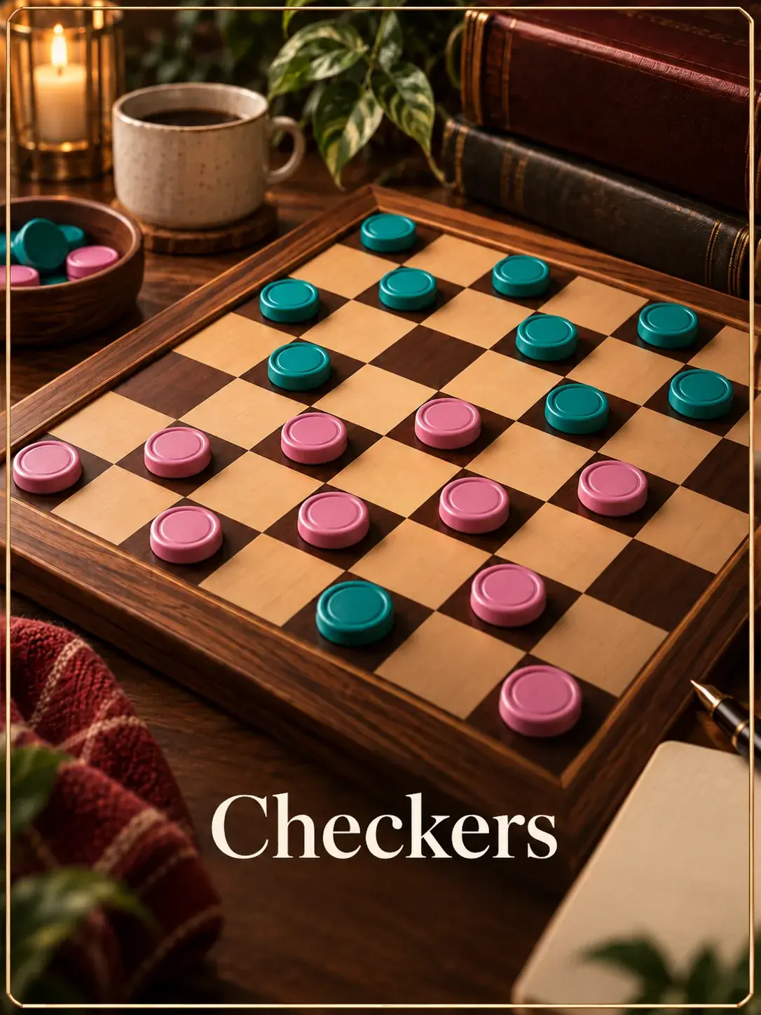 Checkers game artwork